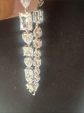 Silver-Tone Clear Crystal Drop Earrings - Sparkling Dangle